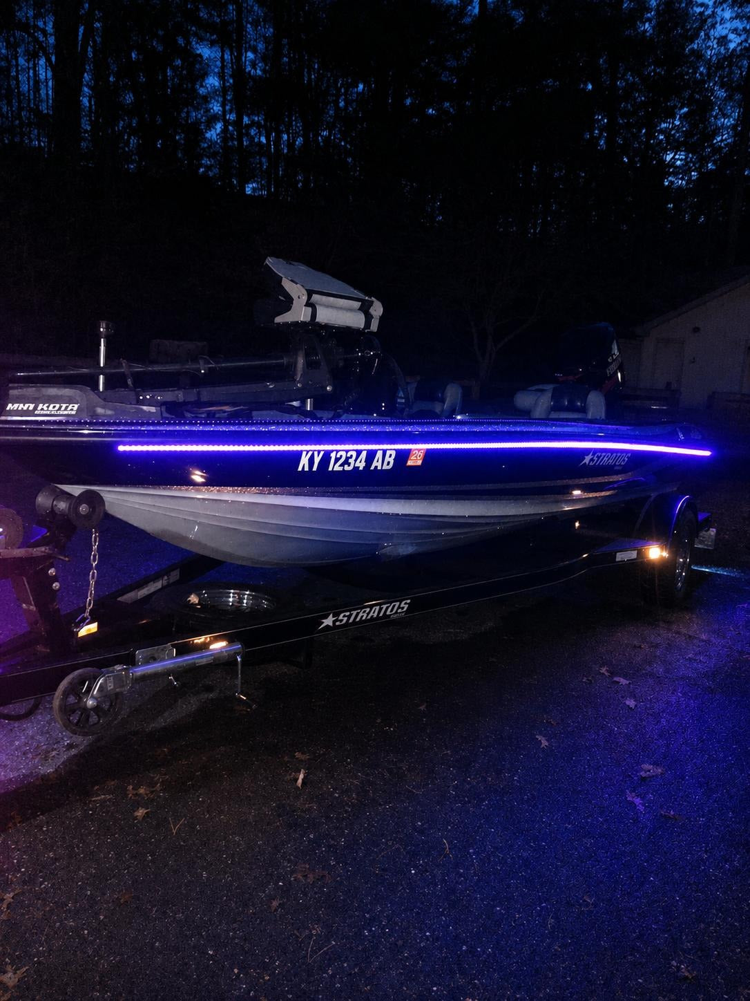 UV LED Marine Lights for Bass Boats Night Fishing