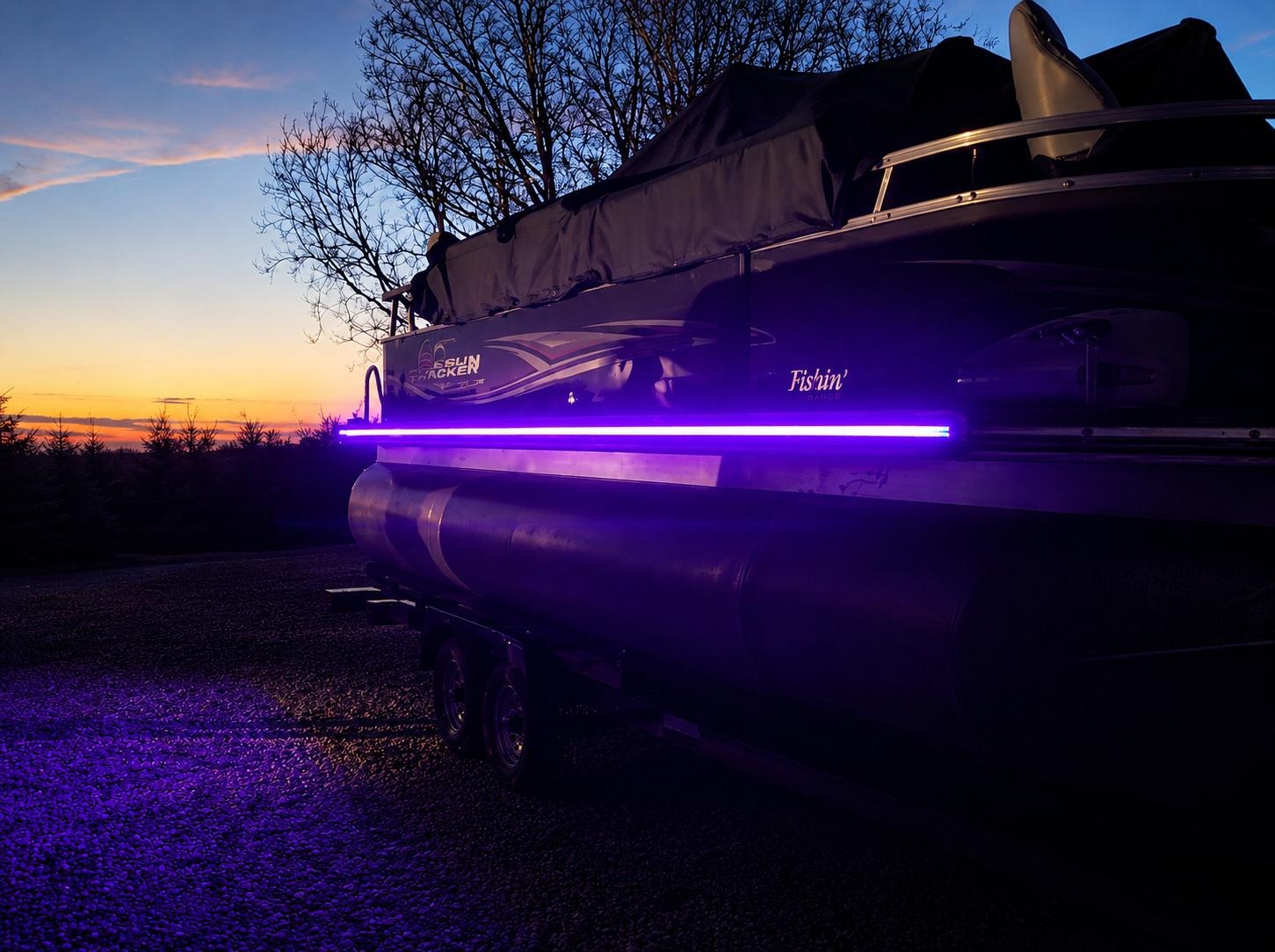 UV LED Marine Lights for Bass Boats Night Fishing