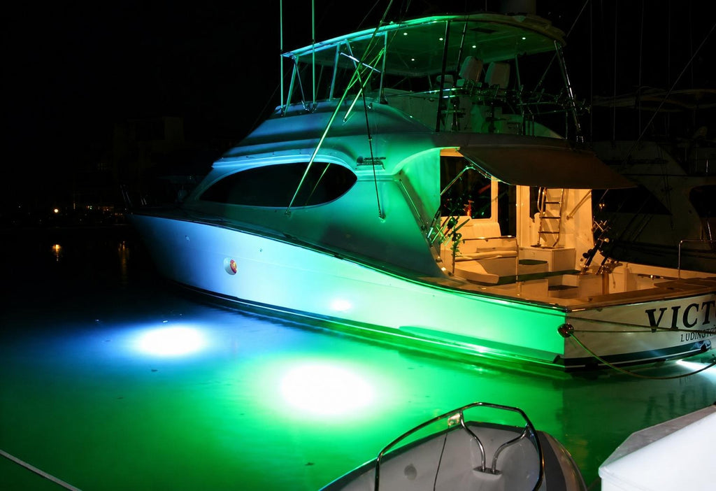 Underwater Cigarette Lighter Drop Light 300 LED Marine Light 15000 Lumen Dock