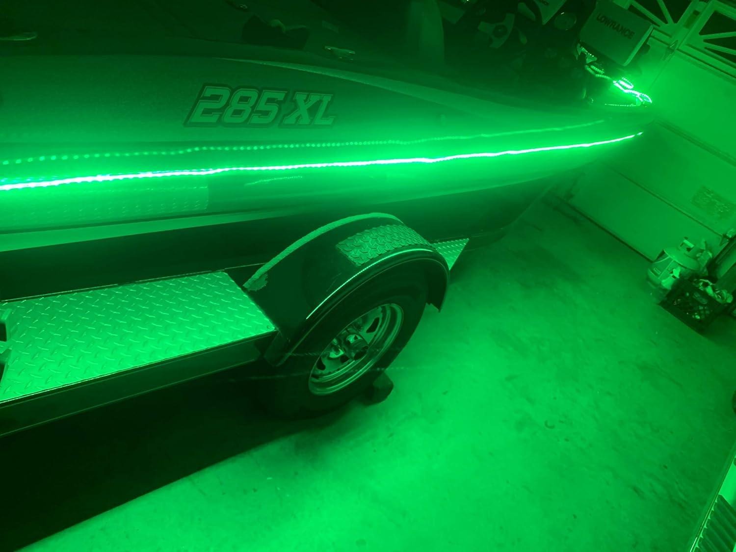 Green LED Marine Lights for Bass Boats Kit