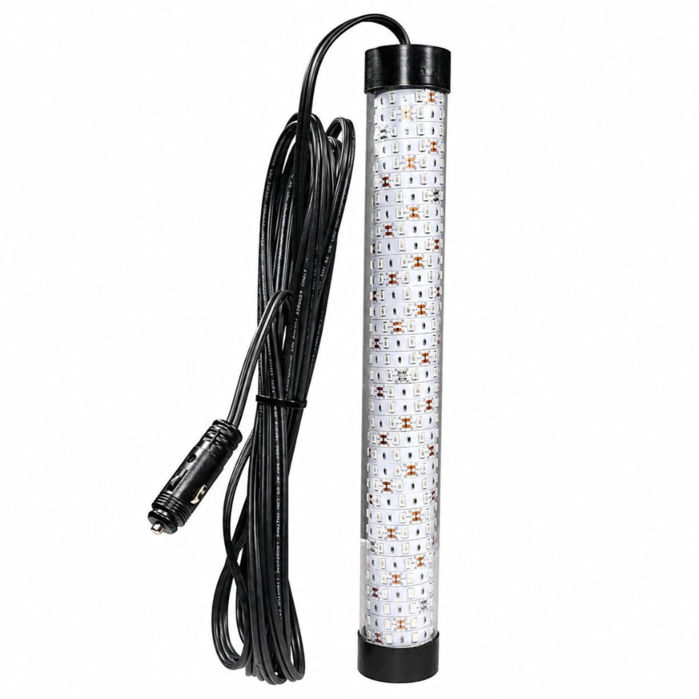 LED light bar with cable on a white background